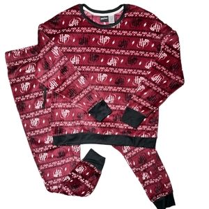 Harry Potter Minky Plush Jogger 2pc Set Lounge/Pajama SZ M